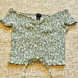 Big girls stretch crop top